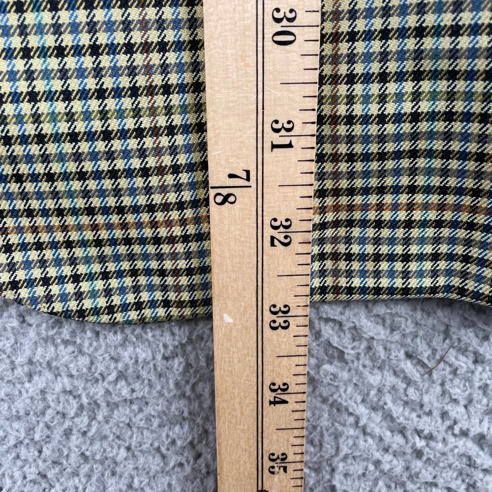Tom James Sport Coat Mens 44 Multi Innocenti Oro Hand Tailored Check Blazer